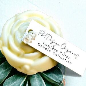 Organic Soy Pillar Candle- notes of Sea Salt‎ & Agave 4oz